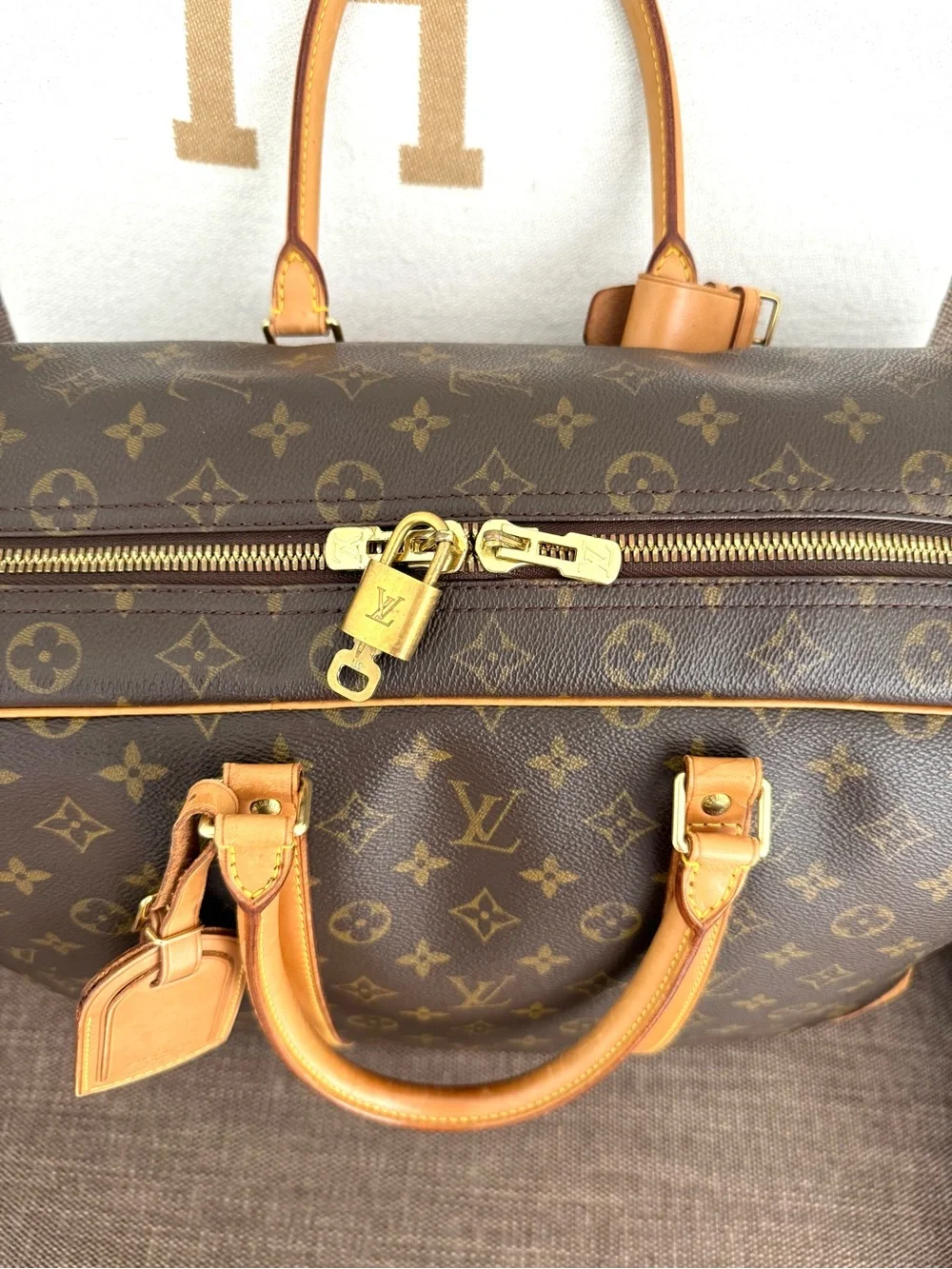 Authentic Louis Vuitton Sirius 45 travel bag brown monogram M41408 LV unisex - Picture 7 of 16